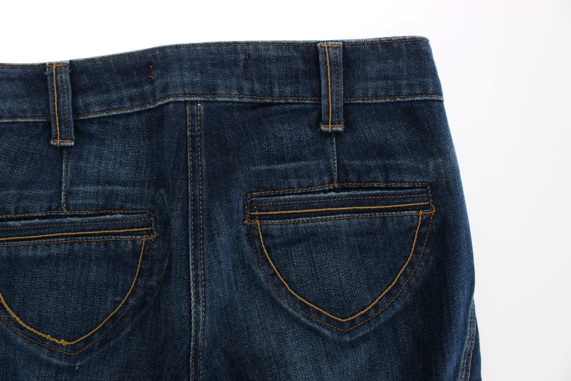 Cavalli Elegant düşük bel kloş pantolon denim