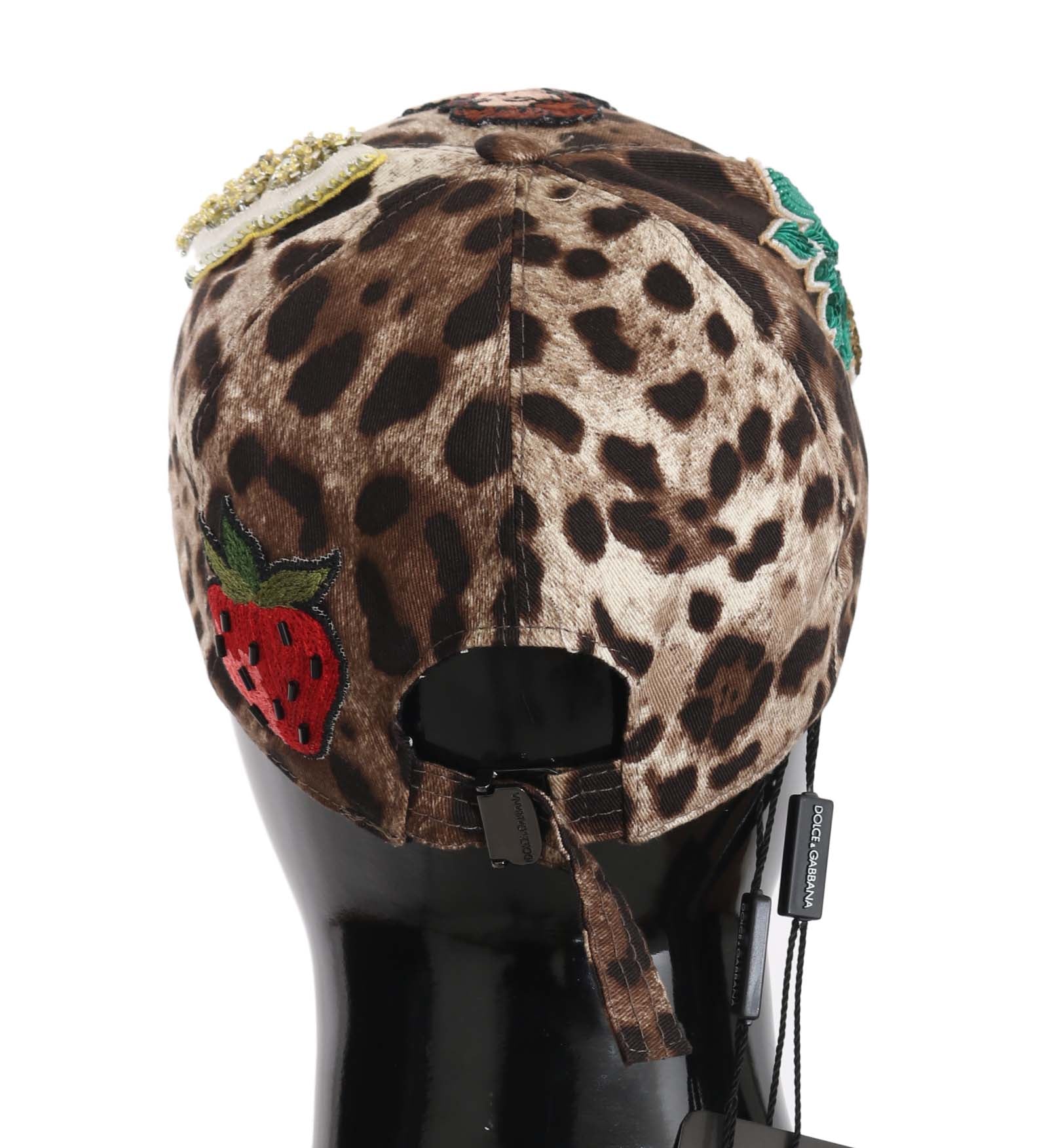 Dolce & Gabbana Elegante Baseballkappe mit Leopardenpailletten