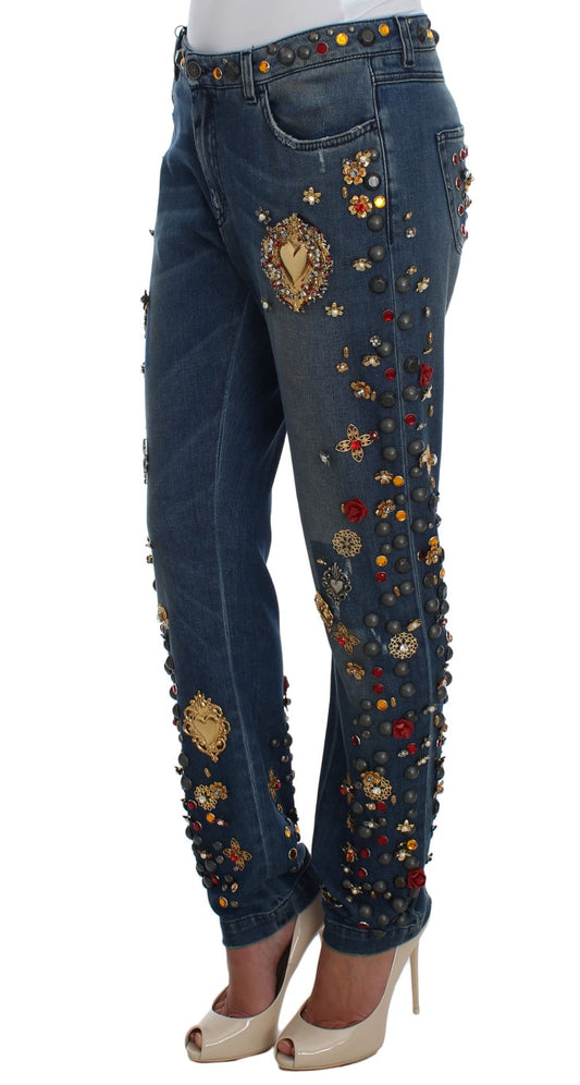 Dolce &amp; Gabbana Büyülü Sicilya Süslü Boyfriend Jeans