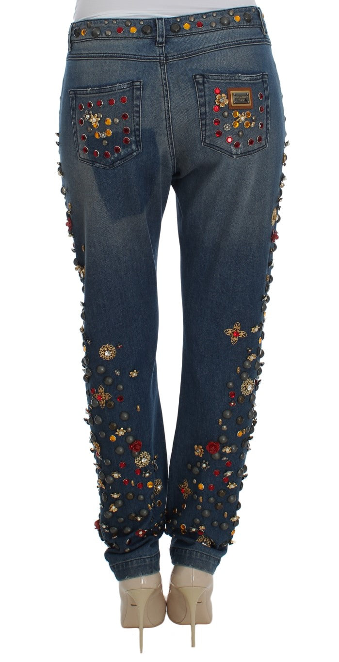 Dolce &amp; Gabbana Büyülü Sicilya Süslü Boyfriend Jeans