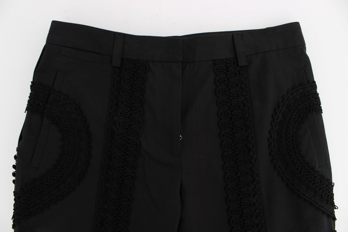 Dolce & Gabbana Elegante schwarze Torero Caprihose