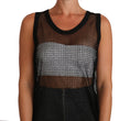 Load image into Gallery viewer, Dolce & Gabbana Elegantes ärmelloses schwarzes Mesh-Top
