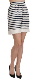 Load image into Gallery viewer, Dolce & Gabbana Elegant striped silk shorts - high waist
