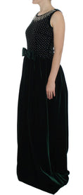 Load image into Gallery viewer, Dolce & Gabbana Enchanted Emerald Velvet and Crystal Maxi Dress
