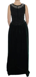 Load image into Gallery viewer, Dolce & Gabbana Enchanted Emerald Velvet and Crystal Maxi Dress
