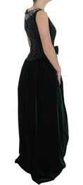 Load image into Gallery viewer, Dolce & Gabbana Enchanted Emerald Velvet and Crystal Maxi Dress
