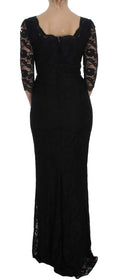 Load image into Gallery viewer, Dolce & Gabbana Elegant black floral lace maxi dress
