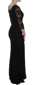 Load image into Gallery viewer, Dolce & Gabbana Elegant black floral lace maxi dress
