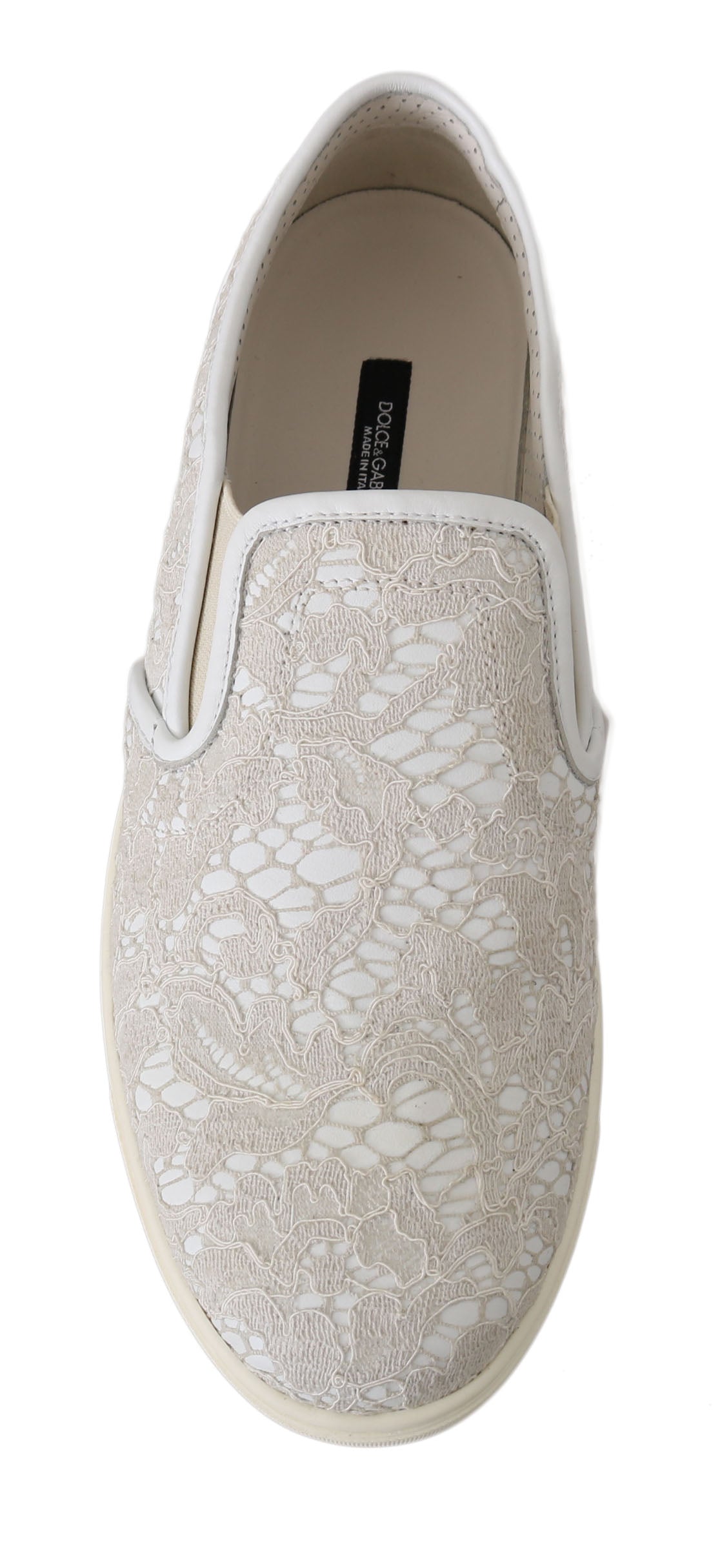 Dolce & Gabbana Elegante Off White Loafers für Damen