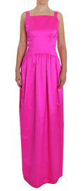 Load image into Gallery viewer, Dolce & Gabbana Elegant pink full length silk sheath dress
