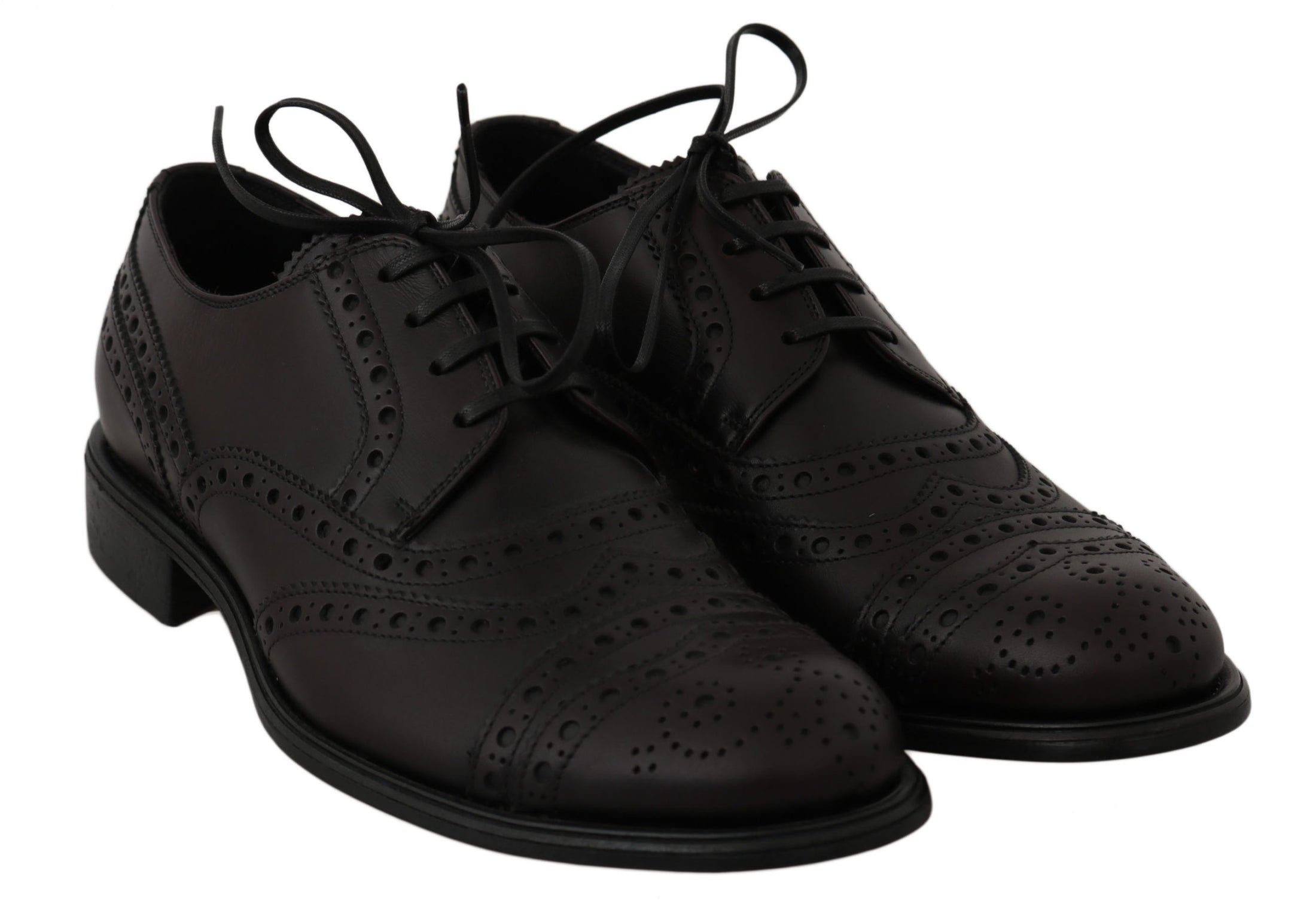 Dolce & Gabbana Elegante Bordeaux Wingtip Derby Schuhe