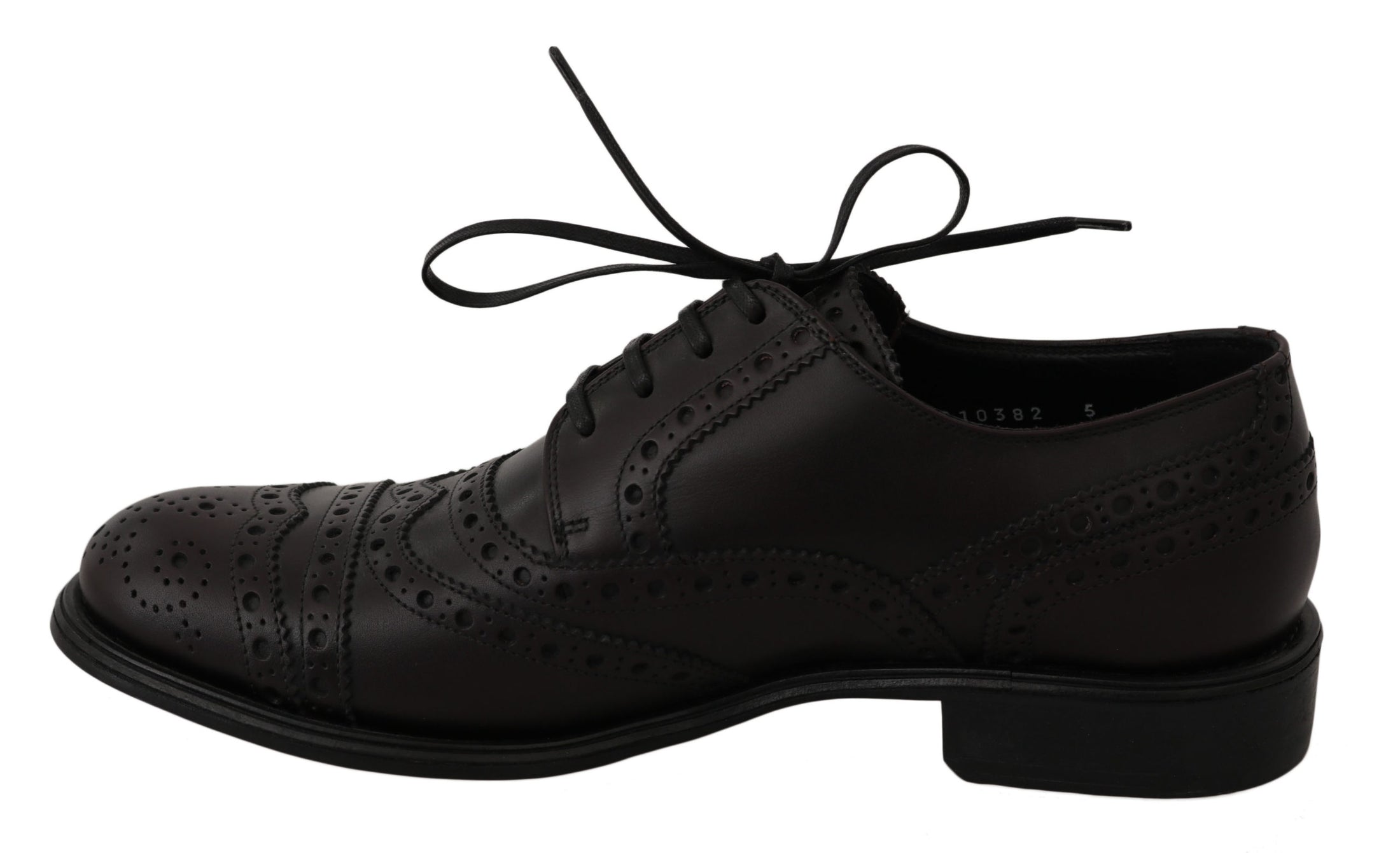 Dolce & Gabbana Elegante Bordeaux Wingtip Derby Schuhe