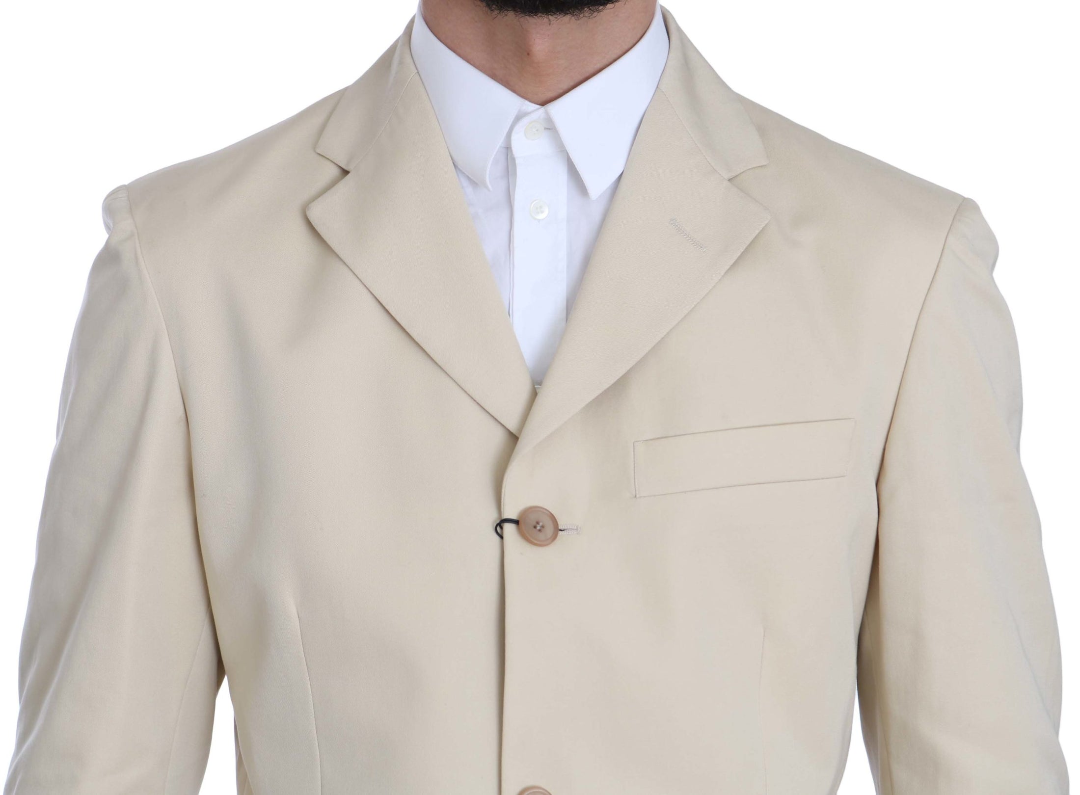 Romeo Gigli two-piece suit in beige with classic elegance