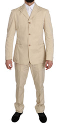 Load image into Gallery viewer, Romeo Gigli two-piece suit in beige with classic elegance
