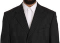 Load image into Gallery viewer, Z ZEGNA Elegant black striped wool suit
