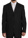 Load image into Gallery viewer, Z ZEGNA Elegant black striped wool suit
