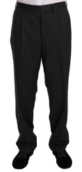 Load image into Gallery viewer, Z ZEGNA Elegant black striped wool suit
