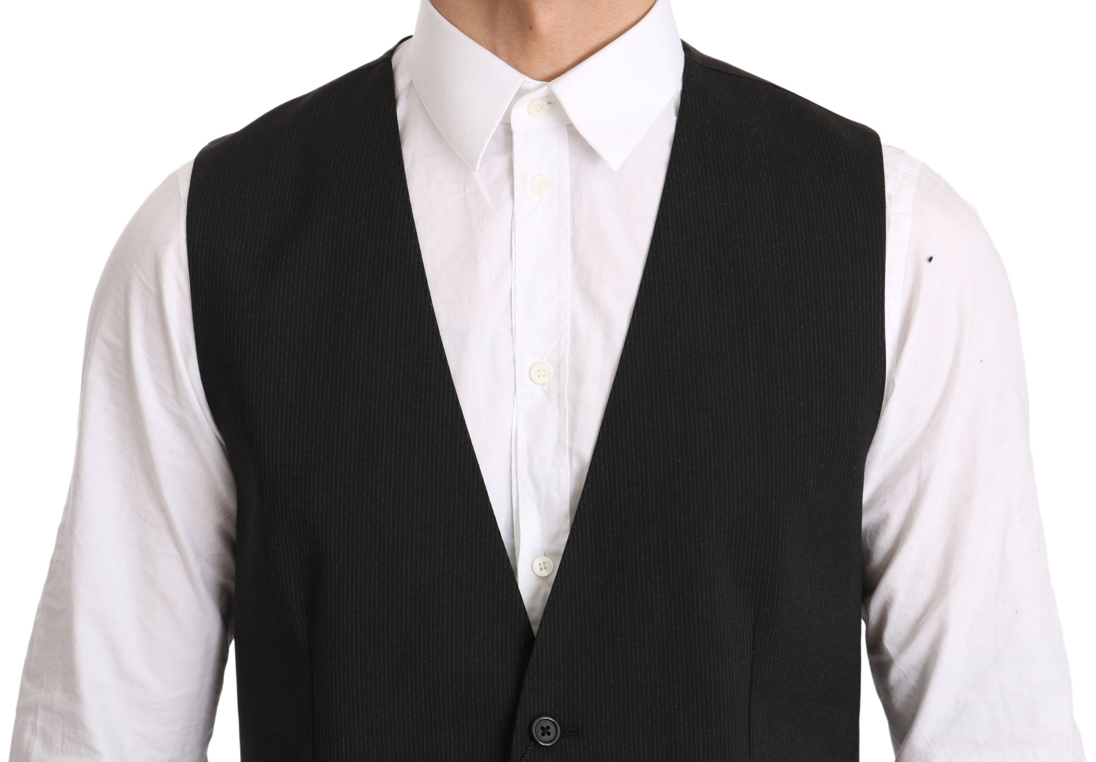 Dolce &amp; Gabbana Elegant Gray Formal Vest - Regular Fit