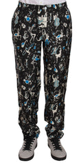 Load image into Gallery viewer, Dolce & Gabbana Elegant silk lounge pants with unique print
