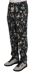 Load image into Gallery viewer, Dolce & Gabbana Elegant silk lounge pants with unique print
