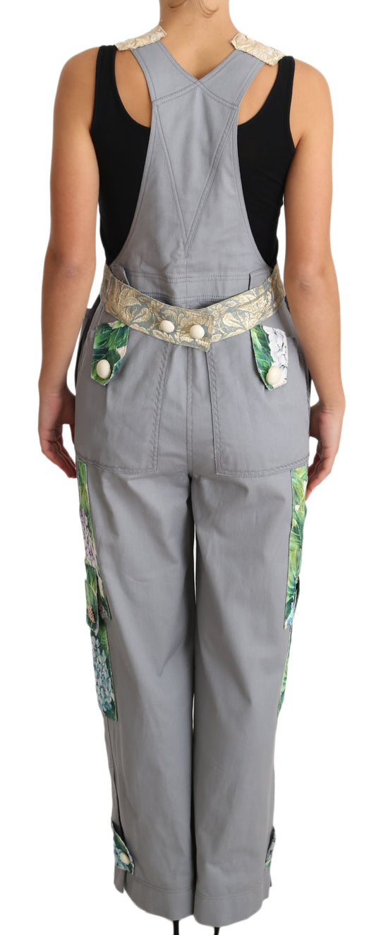 Dolce &amp; Gabbana Exquisite floral embellished denim jumpsuit