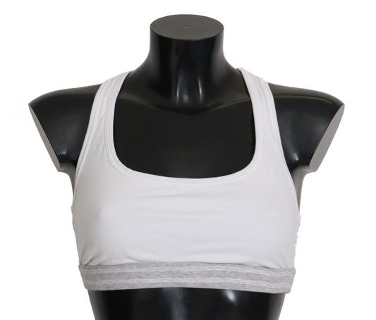 Dolce &amp; Gabbana Elegant white stretch sports bra