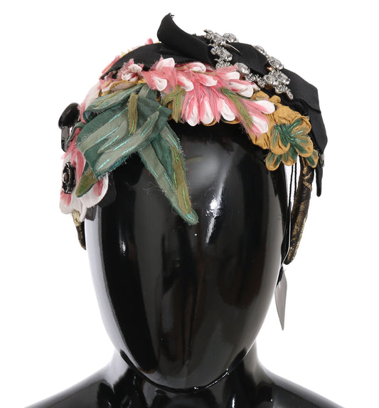 Dolce &amp; Gabbana Elegant floral headband with crystal embellishment