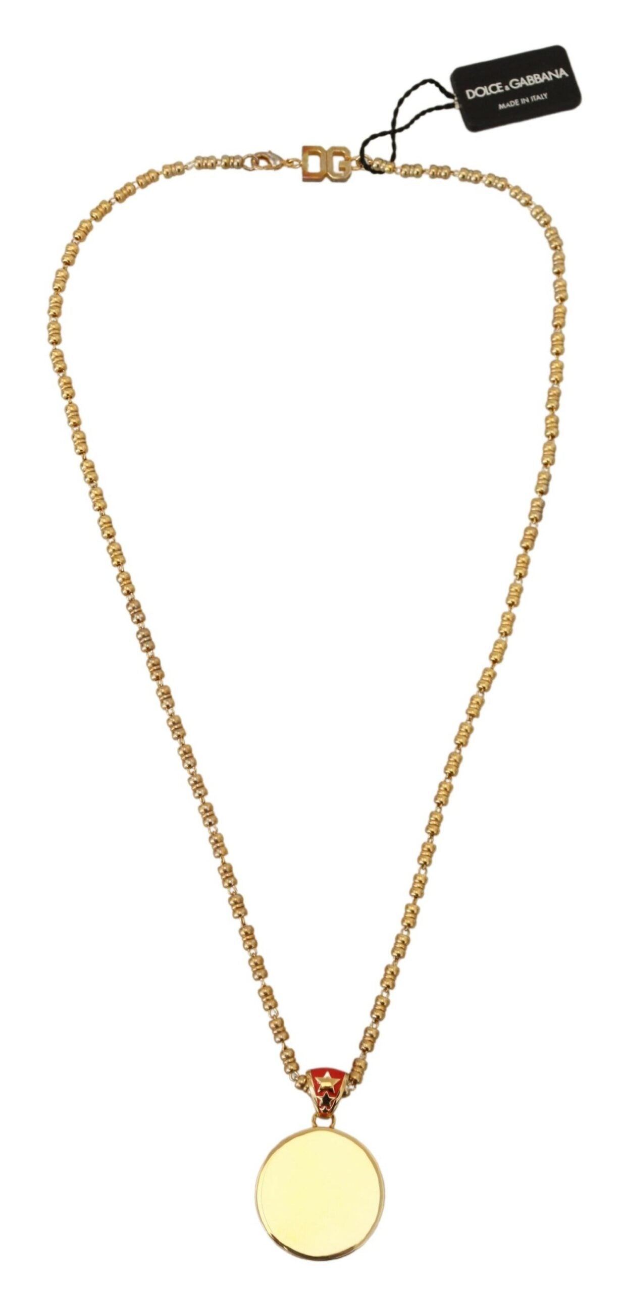 Dolce &amp; Gabbana Elegant Gold Charm Chain Necklace