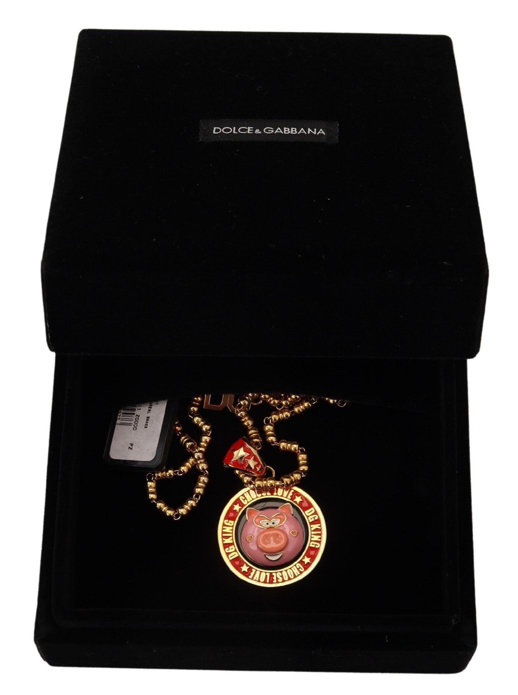 Dolce &amp; Gabbana Elegant Gold Charm Chain Necklace