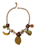 Load image into Gallery viewer, Dolce & Gabbana Chic Gold Statement Sicily Fruit Necklace
