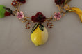 Load image into Gallery viewer, Dolce & Gabbana Chic Gold Statement Sicily Fruit Necklace
