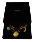 Load image into Gallery viewer, Dolce & Gabbana Chic Gold Statement Sicily Fruit Necklace
