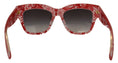 Resmi galeri görüntüleyiciye yükleyin, Dolce & Gabbana Elegante rote Sonnenbrille mit Spitzendetail
