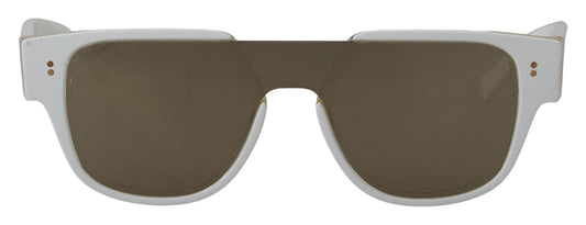 Dolce &amp; Gabbana Elegant white acetate sunglasses for women