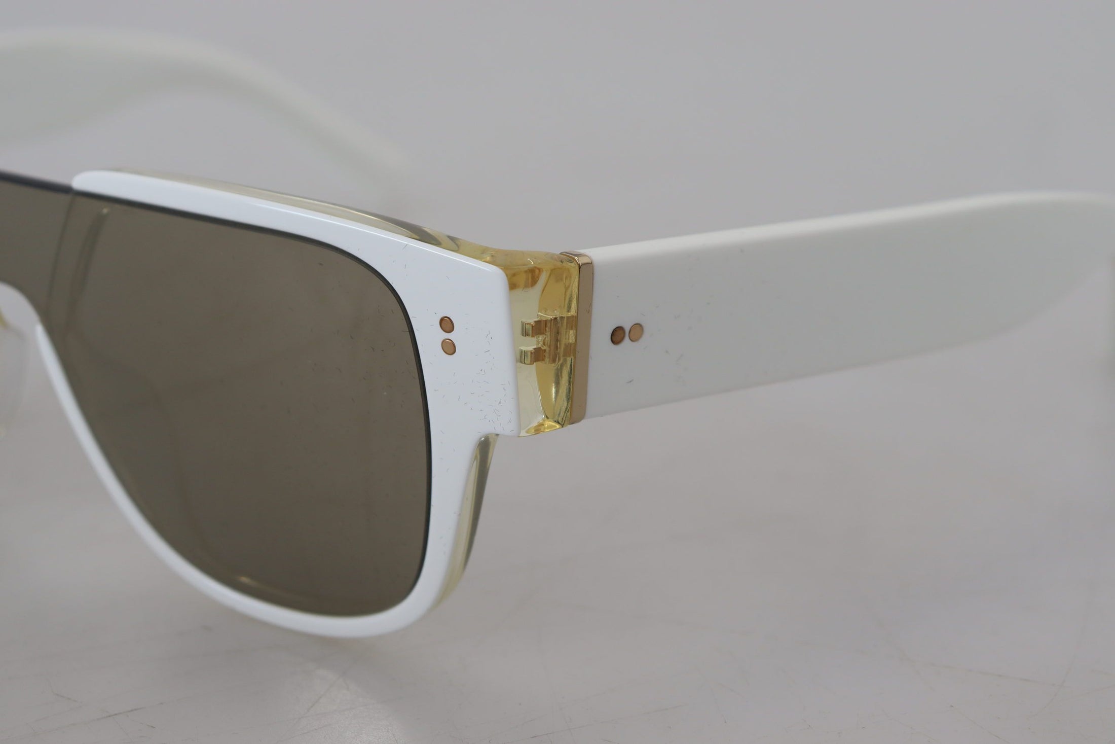 Dolce &amp; Gabbana Elegant white acetate sunglasses for women