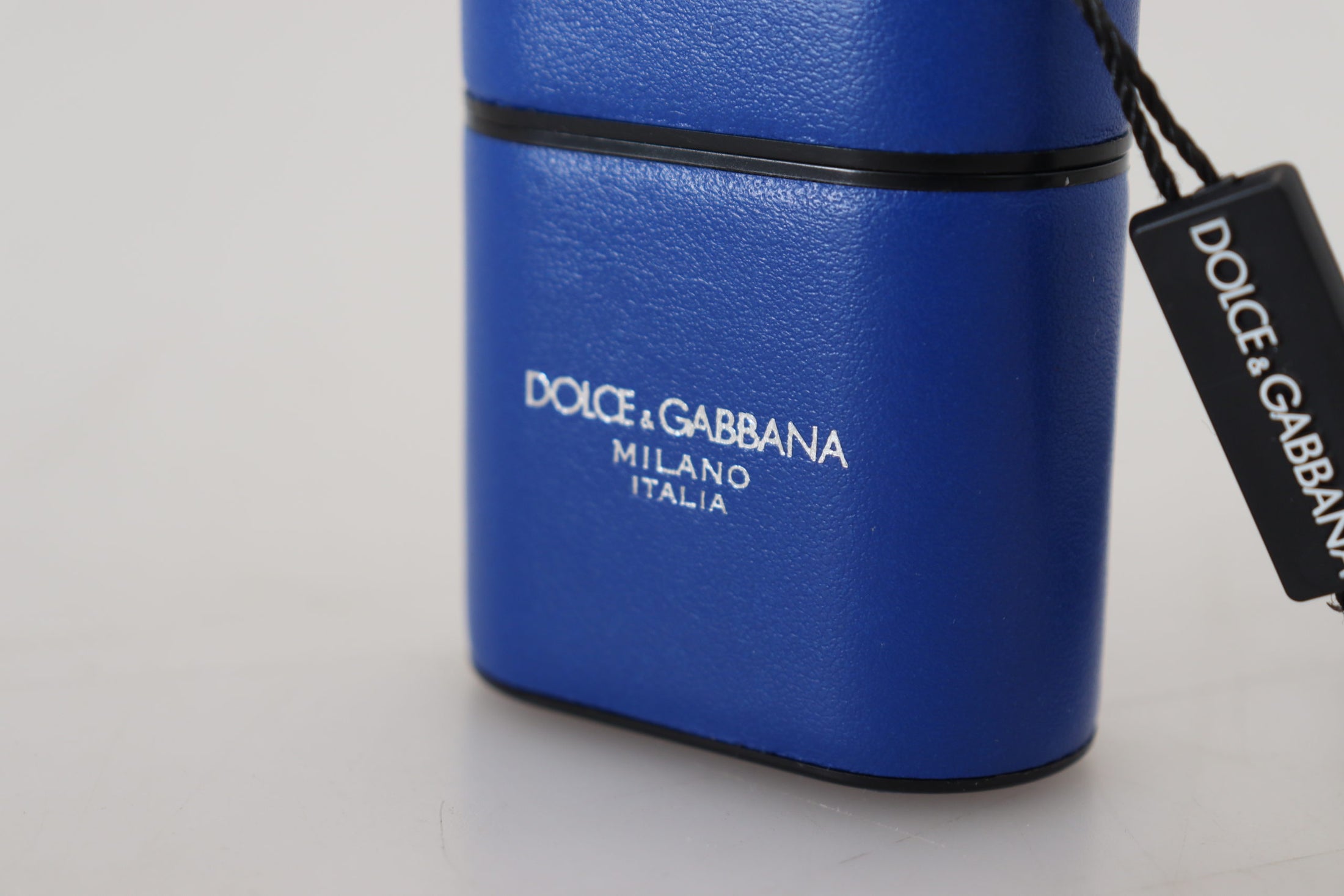 Mavi deriden yapılmış Dolce &amp; Gabbana Elegant Airpods kılıfı