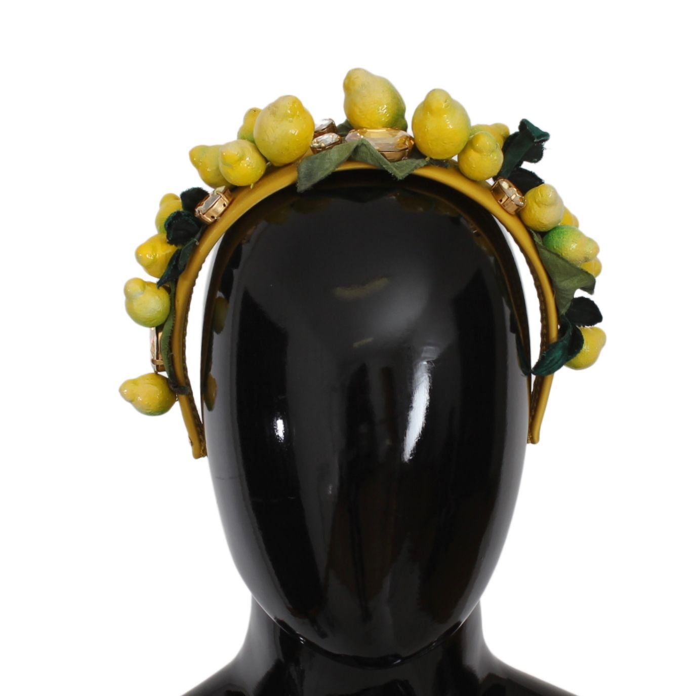 Dolce & Gabbana Exquisite Seide Kristall Zitrone Stirnband Diadem