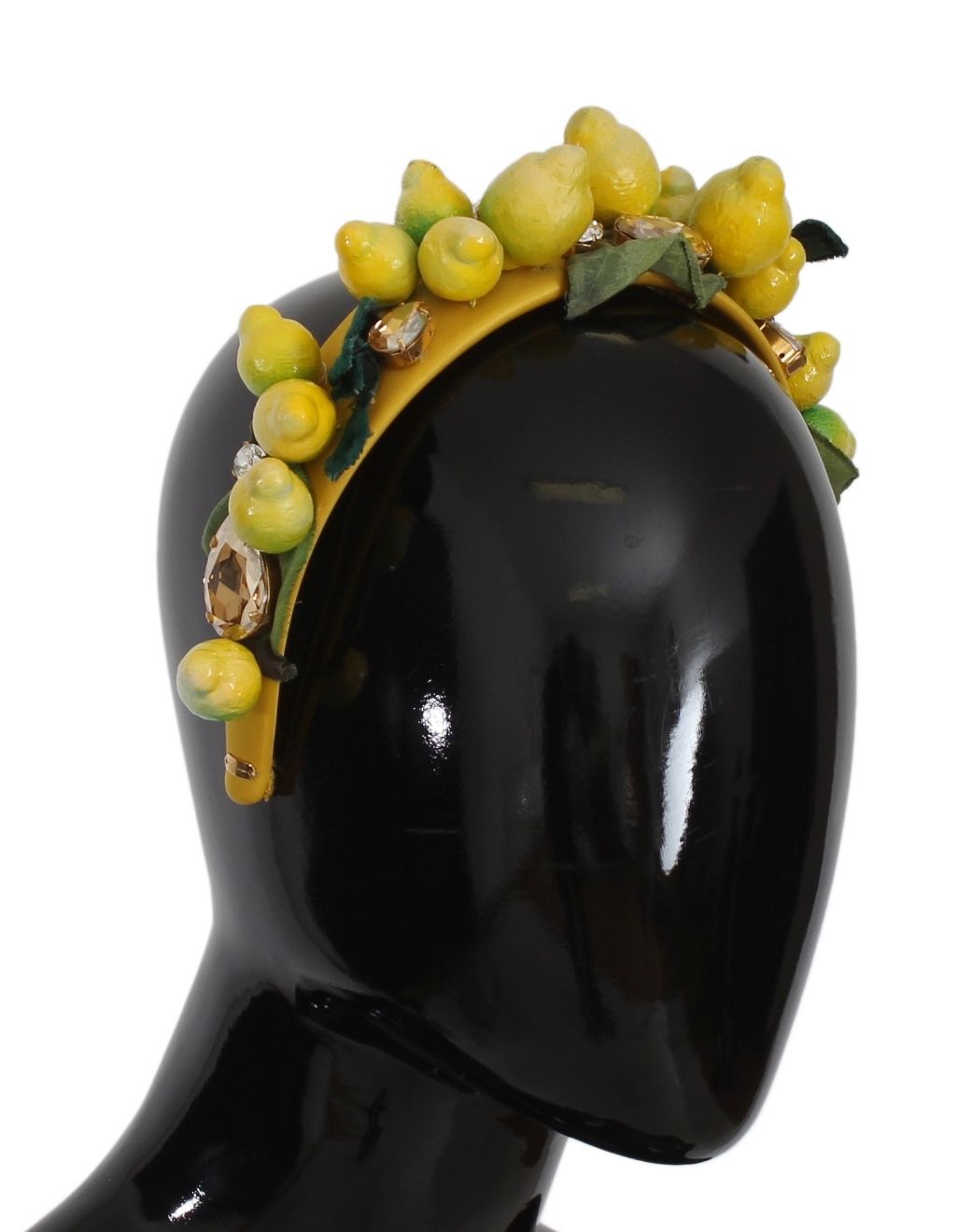 Dolce & Gabbana Exquisite Seide Kristall Zitrone Stirnband Diadem