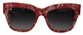 Load image into Gallery viewer, Dolce & Gabbana Elegant red sunglasses with lace decoration
