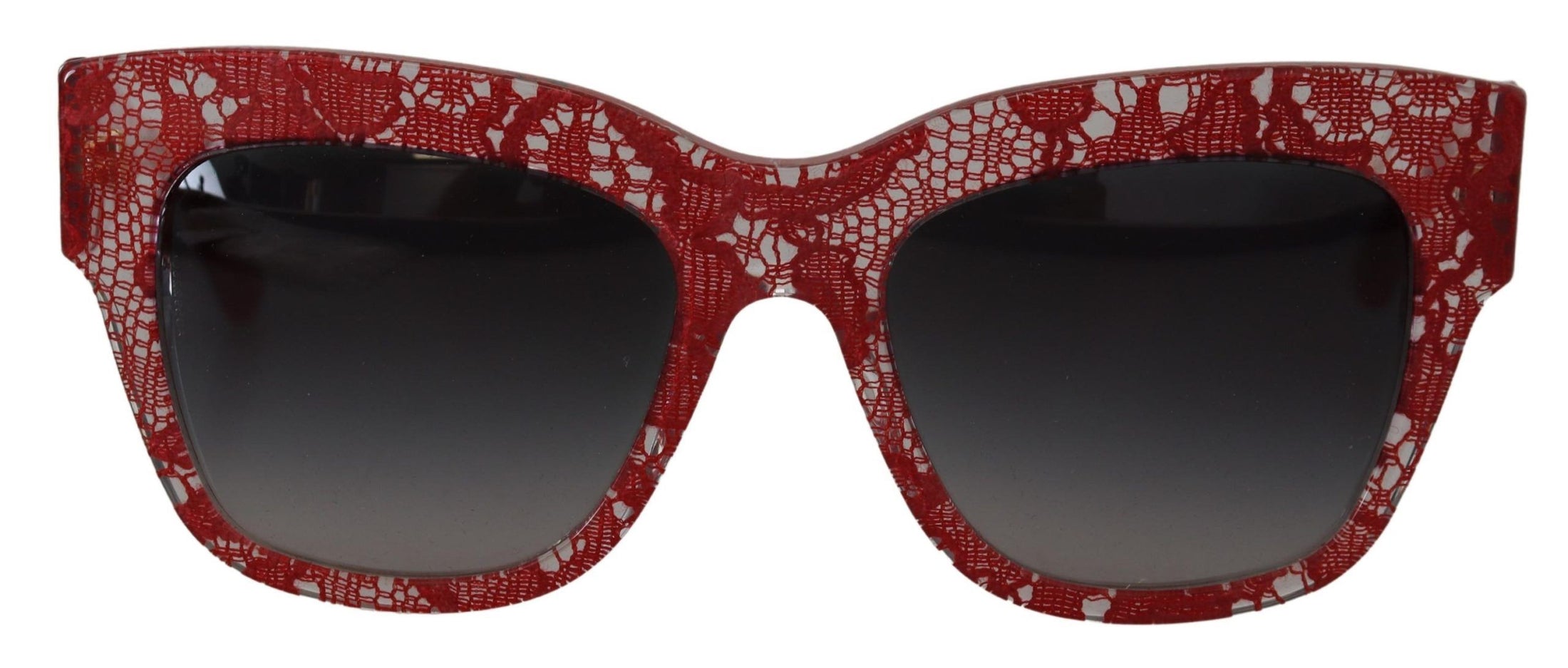 Dolce &amp; Gabbana Elegant red sunglasses with lace decoration