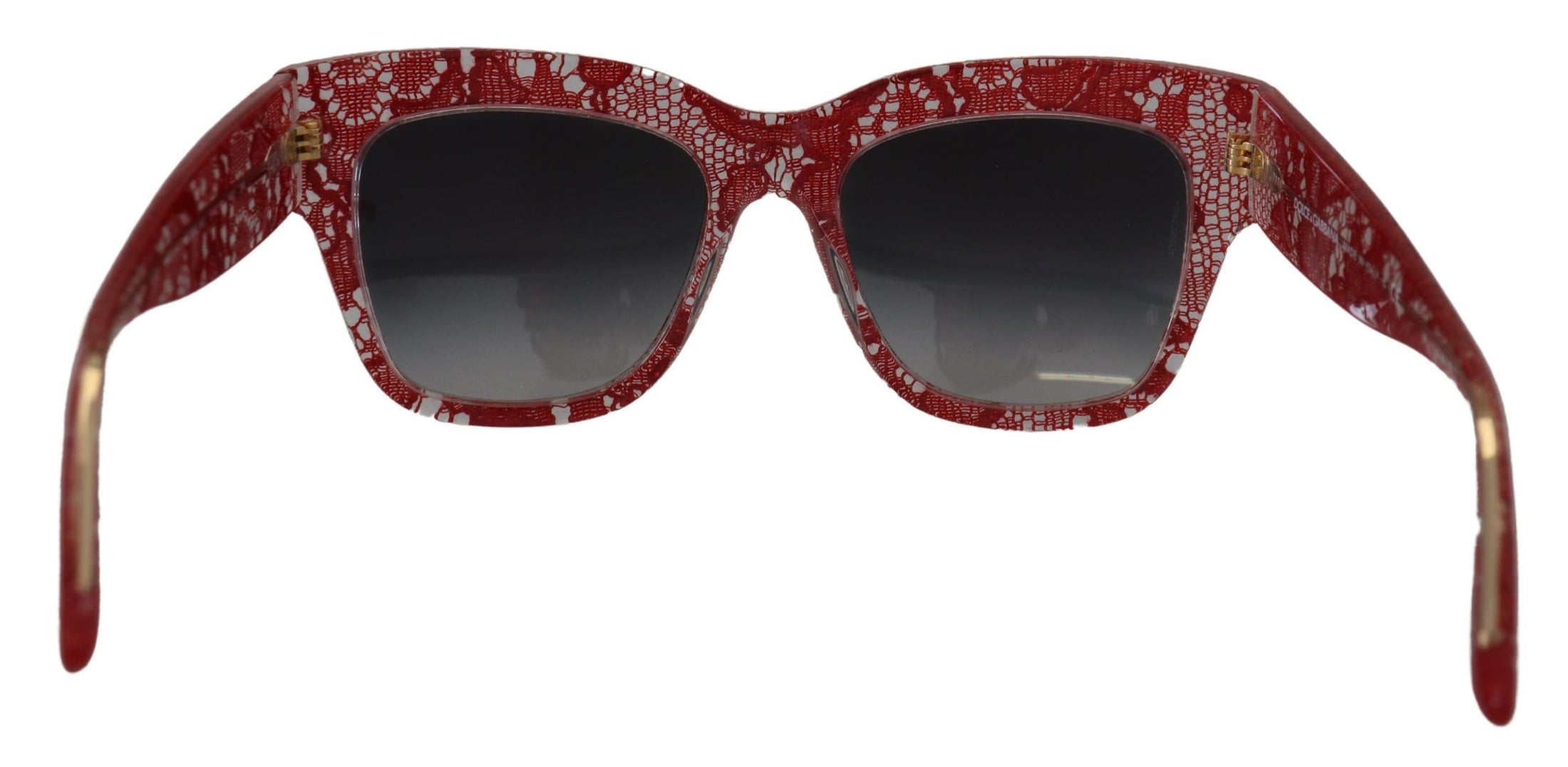 Dolce &amp; Gabbana Elegant red sunglasses with lace decoration