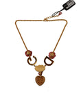 Load image into Gallery viewer, Dolce & Gabbana Glamorous necklace with gold crystal pendant
