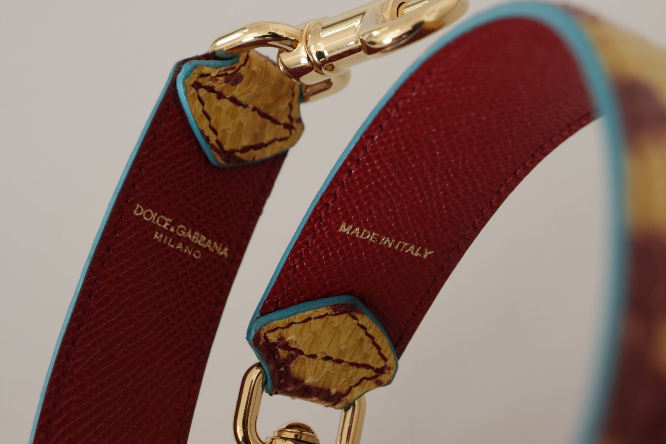 Dolce &amp; Gabbana Elegant Ayers leather bag strap