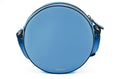 Load image into Gallery viewer, Versace Chic round shoulder bag in blue leather
