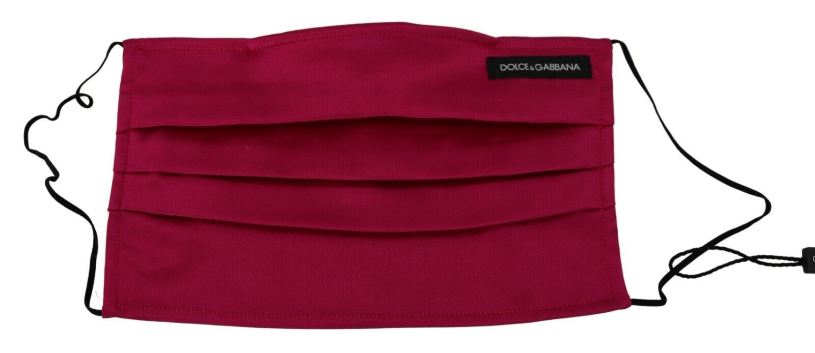 Dolce &amp; Gabbana Elegant maroon silk face mask with pleats