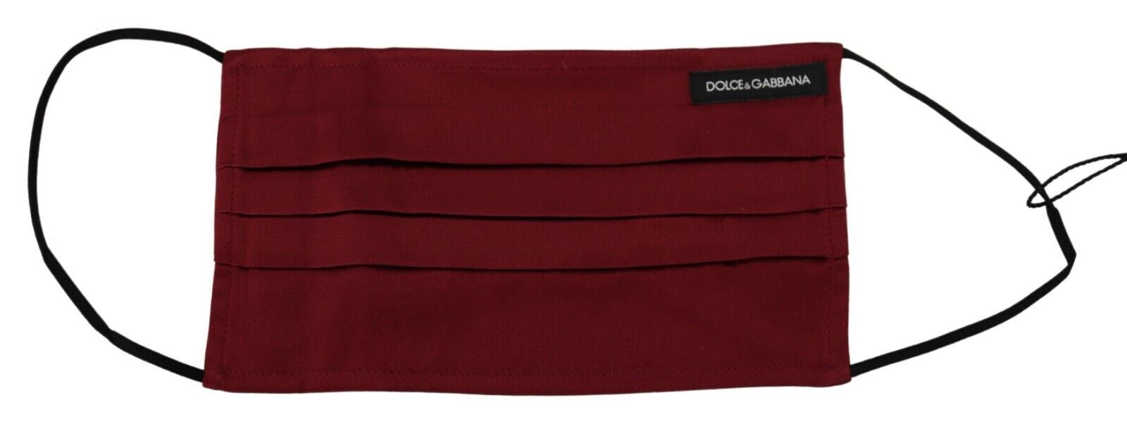 Dolce &amp; Gabbana Elegant maroon silk wrinkle face mask