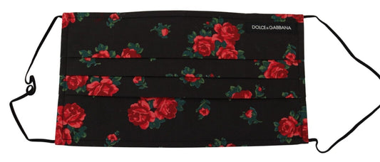 Dolce &amp; Gabbana Elegant floral face mask made of folded cotton